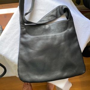 Black leather bag